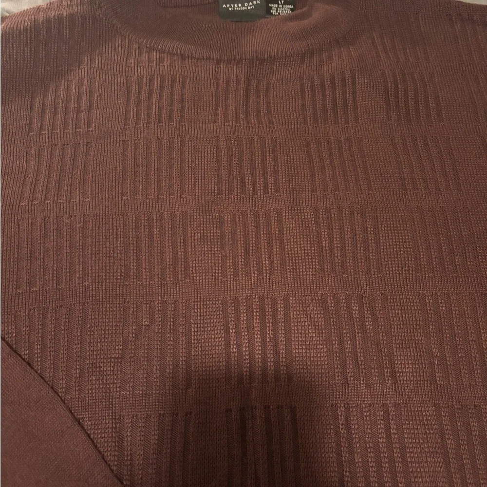 Elegant Brown Crewneck Sweater for Men - Picture 3 of 5